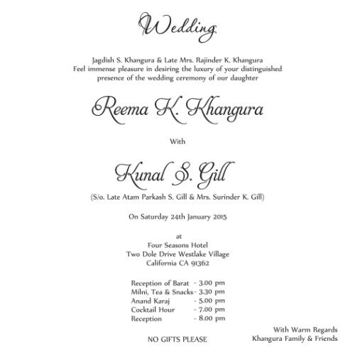 wedding card wordings