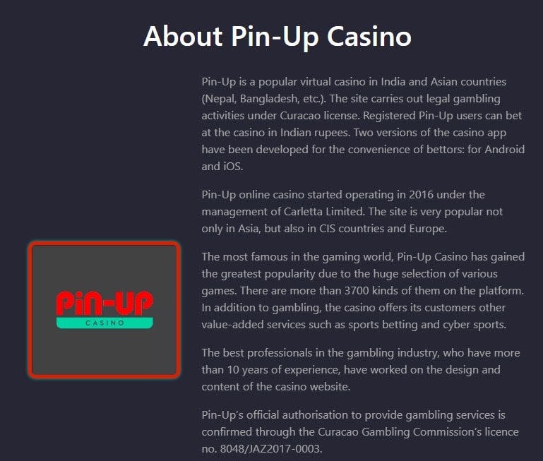 casino pin up bet online