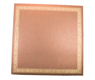 3-D Radha Krishna Hindu Wedding card on a Brown textured paper with golden border