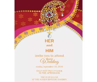 Traditional style wedding e card - 