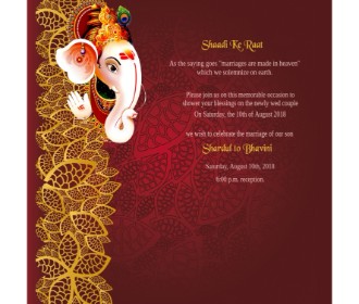 Ganesh Design wedding ecards online - 