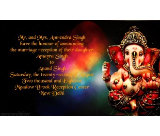 Lord Ganesha Wedding ecard - 