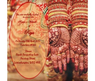 Mehandi ceremony ecards for Hindu Wedding Cards - 