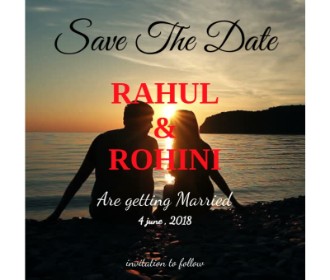 Save the date invite - 
