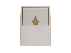 Muslim Wedding Card in White and Shimmering Golden