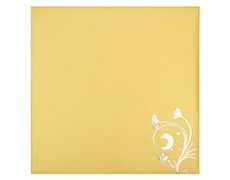 3D Radha Krishna Wedding Card in Sunshine Yellow Color