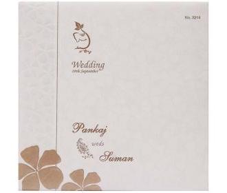Wedding invitation with magenta floral design