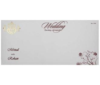 Traditional hindu wedding card with Gadh bandhan design