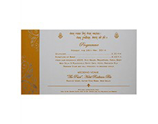 Exclusive cream and golden wedding invitation
