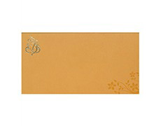 Orange wedding card in ganesha design