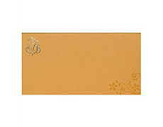 Orange wedding card in ganesha design