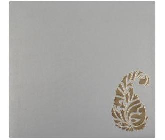 Elegant cream & golden paisley design wedding card