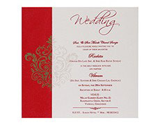 Designer cream and golden wedding invitation