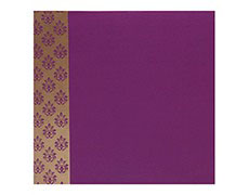 Designer purple and golden wedding invitation