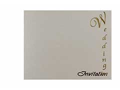 Wedding Invitation in Ivory and Golden