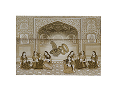 Hindu card with Decorated ganesha and celebration images