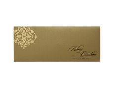 Elegant Indian Wedding card in Royal blue and Golden
