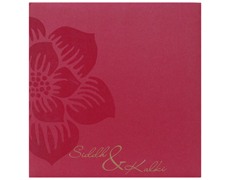 Maroon and Golden Floral card with multicolor inserts