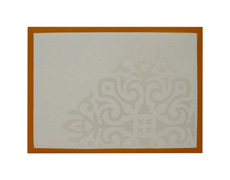 Designer Hindu wedding card with decorated Ganesha