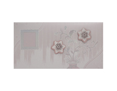 Indian wedding card with pink flowers