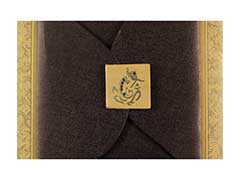 Brown and Golden Ganesha Card in Gift wrap style