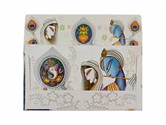 Multicolour Radha-Krishna Card with Ganesha design