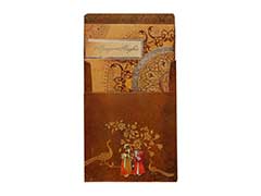 Royal Indian Wedding Card with Traditional Paintings