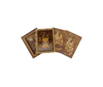 Grand Radha Krishna and Ganesha card with 3D effect