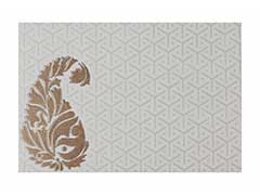 Indian wedding invite in Cream and Golden with Paisley Design