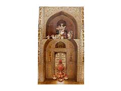 Royal Indian Wedding Card with Decorated God Images