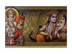 Hindu Wedding Card with Multiple God Images