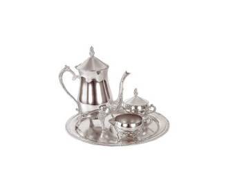 Silver Plated Tea Kettle and Sugar Bowl Set