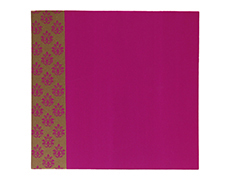 Exquisite Indian wedding card in deep pink and golden
