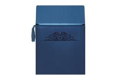 Sikh Wedding Card in Navy Blue and Golden