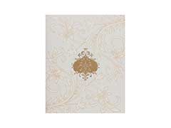Wedding Invitation in Cream with Golden and Paan-leaf Design