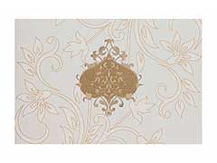 Wedding Invitation in Cream with Golden and Paan-leaf Design
