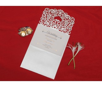 Beautiful laser cut wedding invite