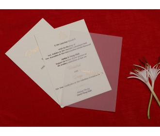 Beautiful light brown colored couple wedding invite