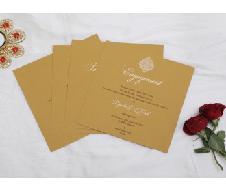 Beautiful Multifaith Brown colored wedding invite