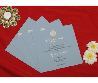 Beautiful Multifaith Grey colored wedding Invite