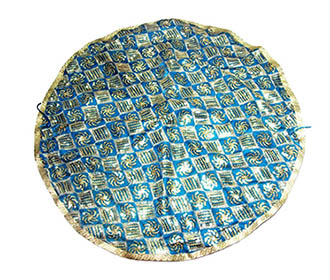 Blue Silk Thali cover