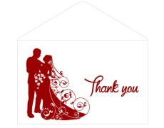 Thank you card in White and Red Color