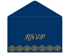 RSVP Card  in Blue & Golden Color