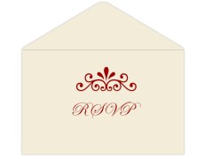 RSVP Card in Cream & Red Color