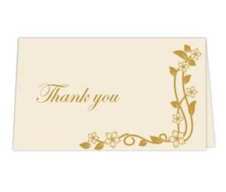 Thank you card  in Cr