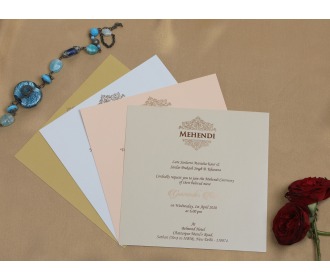 Chocalaty brown multifaith wedding invite