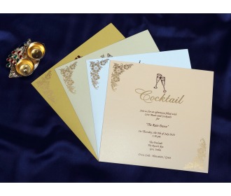 Cream color wedding invite
