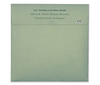 Designer floral indian wedding invitation in mint colour