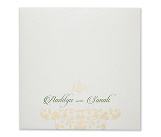 Designer floral laser cut invite in pastel green colour