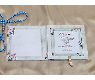 Designer Indian wedding invitation with floral patterns